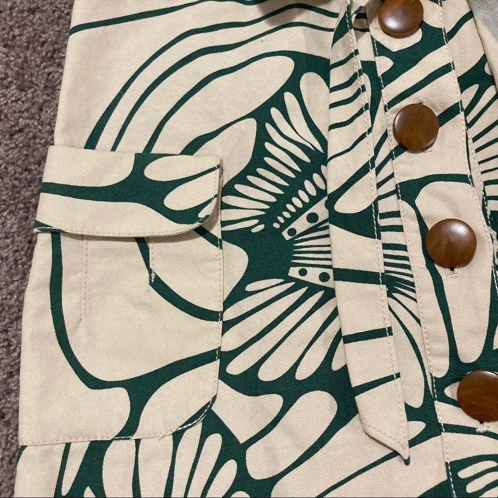 J.Crew Printed Canvas Button Tie Front Skirt - image 3